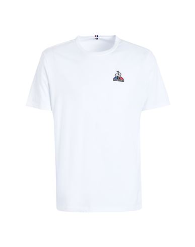 Le Coq Sportif Ess Tee Ss N°4 M Man T-shirt White Size S Cotton