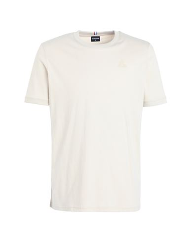 Le Coq Sportif Ess T/t Tee Ss N°2 M Man T-shirt Beige Size Xl Cotton