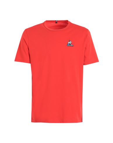 Le Coq Sportif Ess Tee Ss N°4 M Man T-shirt Red Size S Cotton