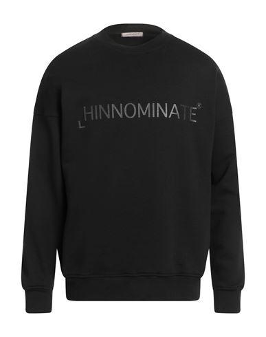 Hinnominate Man Sweatshirt Black Size Xl Cotton, Elastane