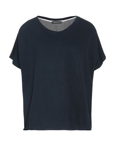 Purotatto Woman T-shirt Midnight Blue Size S Cotton