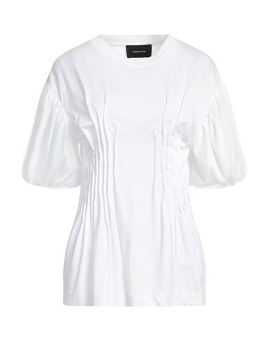 Simone Rocha Woman T-shirt White Size L Cotton, Polyamide