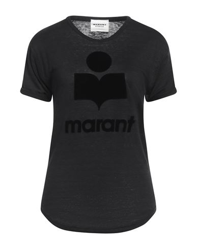 Isabel Marant Étoile Marant Etoile Zewel T Shirt With Flocked Logo In Black