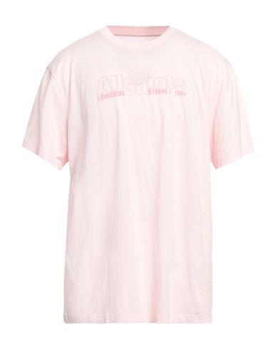 Allsaints Man T-shirt Light Pink Size Xl Cotton