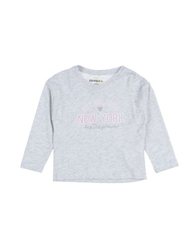 Losan Babies'  Toddler Girl T-shirt Grey Size 4 Cotton, Elastane