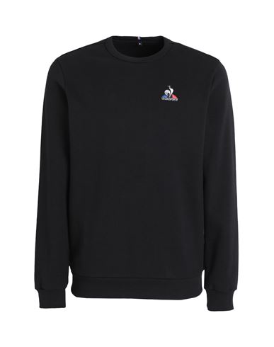 Shop Le Coq Sportif Ess Crew Sweat N°4 M Man Sweatshirt Black Size Xl Cotton, Polyester