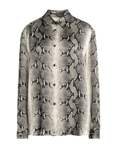 Shop Khaite Woman Shirt Lead Size 8 Cupro In Grey