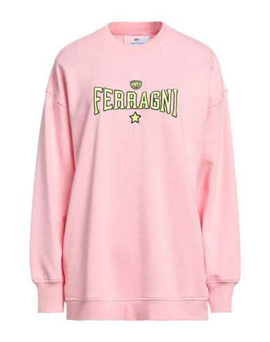 Shop Chiara Ferragni Woman Sweatshirt Pink Size S Cotton, Elastane