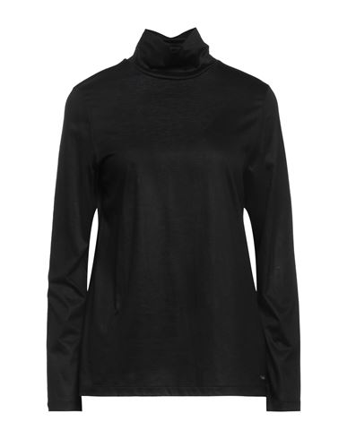 Barbour Woman T-shirt Black Size 8 Lyocell, Cotton