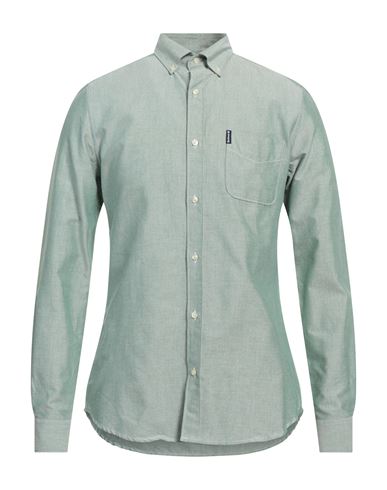 Barbour Man Shirt Light Green Size Xs Cotton