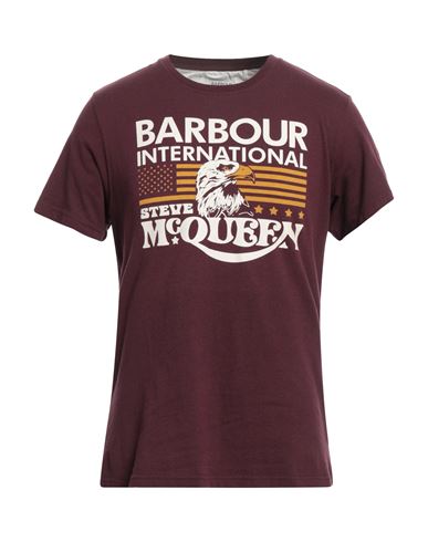 Barbour Man T-shirt Burgundy Size Xxl Cotton In Red