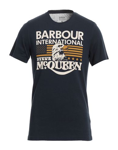 Barbour Man T-shirt Navy Blue Size S Cotton