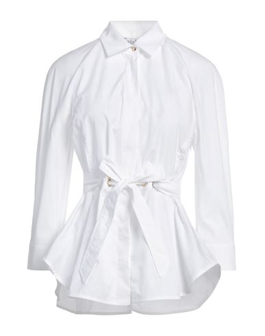 Max Mara Woman Shirt White Size 8 Cotton