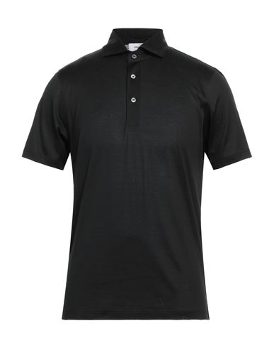 Shop Gran Sasso Man Polo Shirt Black Size 36 Cotton