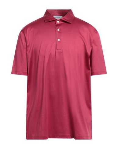 Shop Gran Sasso Man Polo Shirt Magenta Size 46 Cotton