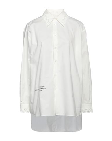 Mm6 Maison Margiela Woman Shirt White Size 8 Cotton