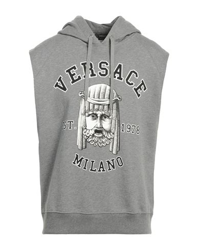 Shop Versace Man Sweatshirt Grey Size M Cotton