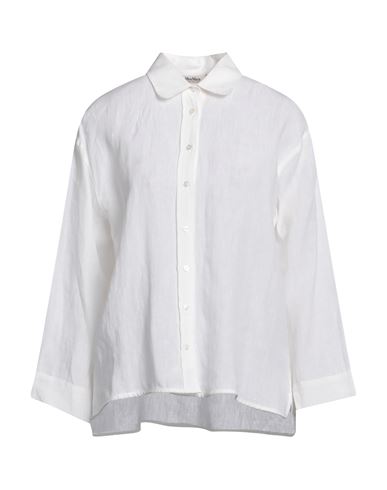 's Max Mara Woman Shirt White Size 8 Linen