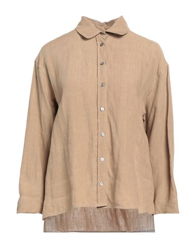 's Max Mara Woman Shirt Beige Size 10 Linen
