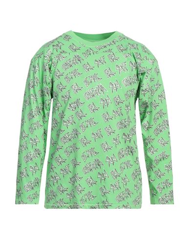 Erl Man T-shirt Acid Green Size Xl Cotton