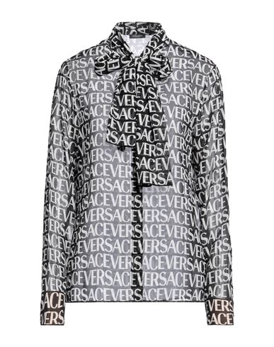 Shop Versace Woman Shirt Black Size 10 Silk