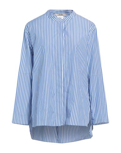 's Max Mara Woman Shirt Azure Size 6 Cotton In Blue