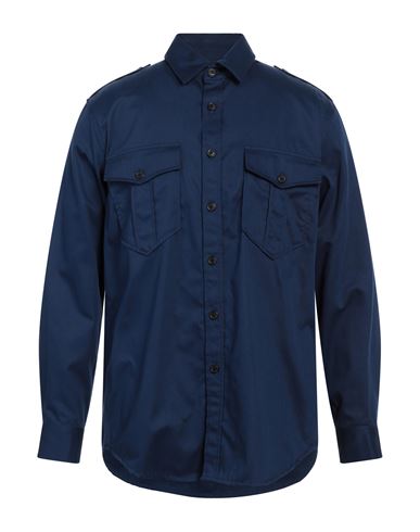 Isabel Marant Man Shirt Navy Blue Size Xl Cotton