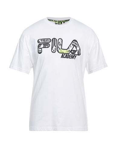 Fila Man T-shirt White Size Xs Cotton In Black