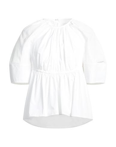 Shop Jil Sander Woman Top White Size 6 Cotton