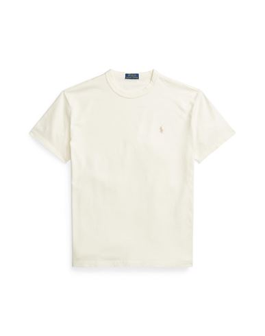 Polo Ralph Lauren Classic Fit Jersey Crewneck T-shirt Man T-shirt Ivory Size Xxl Cotton In White