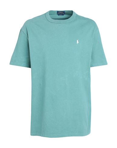 Polo Ralph Lauren Classic Fit Jersey Crewneck T-shirt Man T-shirt Sage Green Size Xxl Cotton In Sage Green