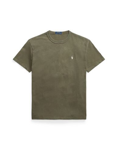 Polo Ralph Lauren Classic Fit Jersey Crewneck T-shirt Man T-shirt Military Green Size Xxl Cotton