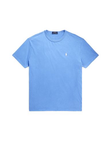 Polo Ralph Lauren Classic Fit Jersey Crewneck T-shirt Man T-shirt Azure Size Xxl Cotton In Blue