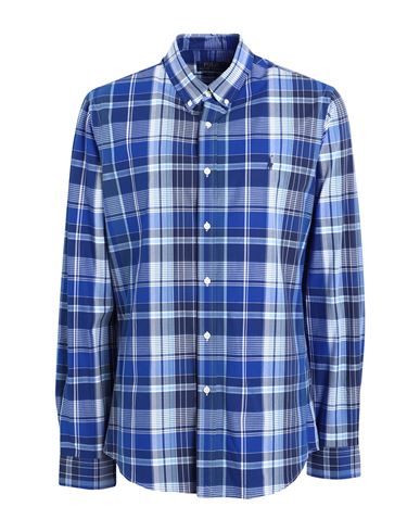 Shop Polo Ralph Lauren Man Shirt Blue Size M Cotton, Elastane