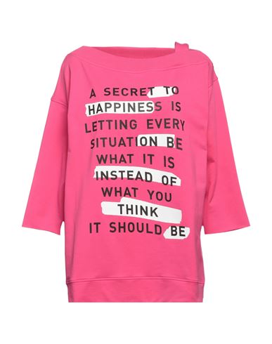 Noumeno Concept Woman Sweatshirt Fuchsia Size M Cotton, Elastane In Pink