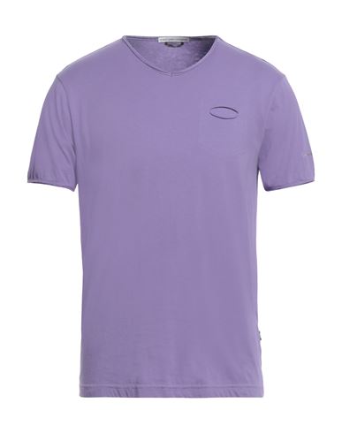 Grey Daniele Alessandrini Man T-shirt Light Purple Size Xl Cotton