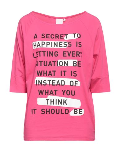 Noumeno Concept Woman T-shirt Fuchsia Size L Cotton In Pink