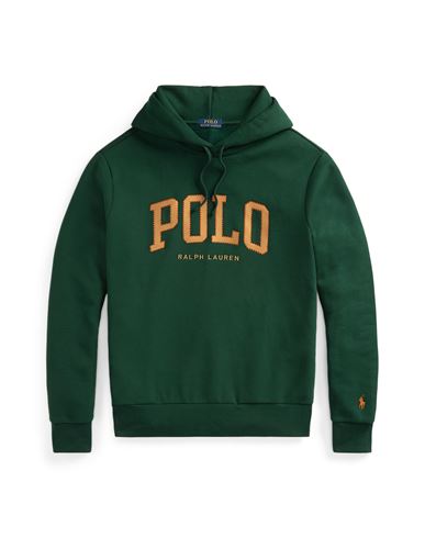 Polo Ralph Lauren The Rl Fleece Logo Hoodie Man Sweatshirt Dark Green Size Xxl Cotton, Polyester