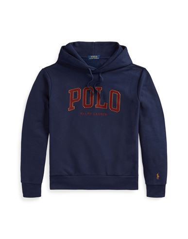 Polo Ralph Lauren The Rl Fleece Logo Hoodie Man Sweatshirt Navy Blue Size Xs Cotton, Polyester