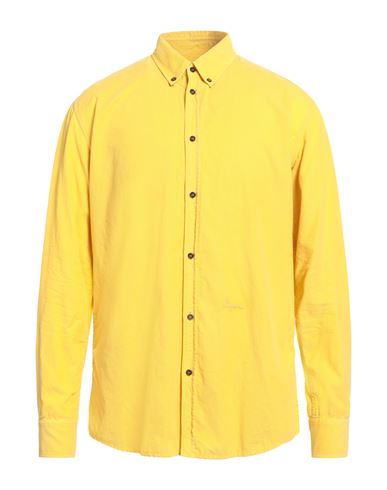 Dsquared2 Man Shirt Yellow Size 38 Cotton