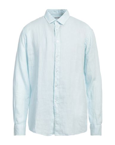 Grey Daniele Alessandrini Man Shirt Sky Blue Size 16 ½ Linen