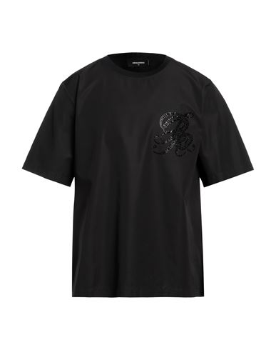 Dsquared2 Man T-shirt Black Size 42 Cotton