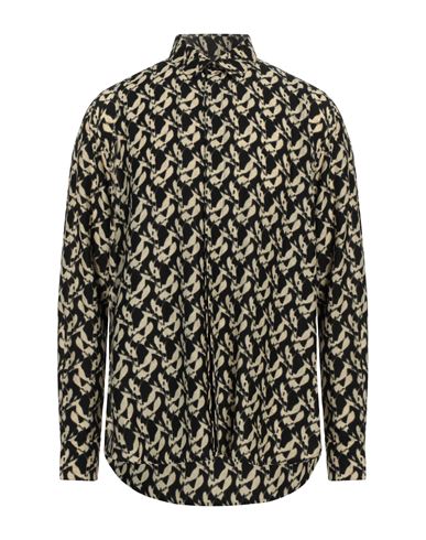 Saint Laurent Man Shirt Black Size 16 ½ Viscose, Silk