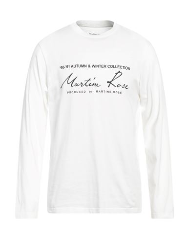 Shop Martine Rose Man T-shirt White Size M Cotton