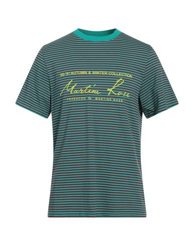 Martine Rose Man T-shirt Green Size Xl Cotton