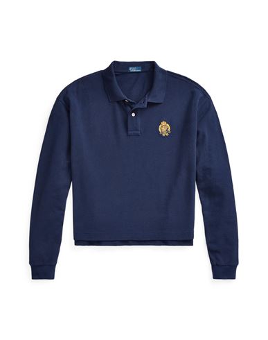 Polo Ralph Lauren Piquã Polo Shirt Woman Polo Shirt Navy Blue Size L Cotton