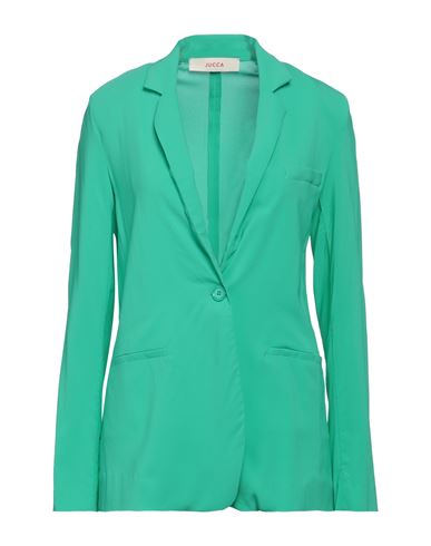 Jucca Woman Blazer Emerald Green Size 8 Viscose, Elastane