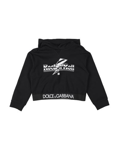 Shop Dolce & Gabbana Toddler Girl Sweatshirt Black Size 6 Cotton, Elastane, Polyester, Polyamide