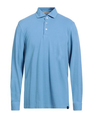 Gran Sasso Man Polo Shirt Light Blue Size 44 Cotton