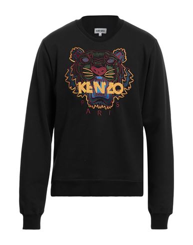 Kenzo Man Sweatshirt Black Size L Cotton, Elastane, Polyester